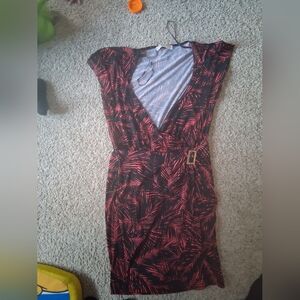 Michael Kors Gray and Pink Patterned Top